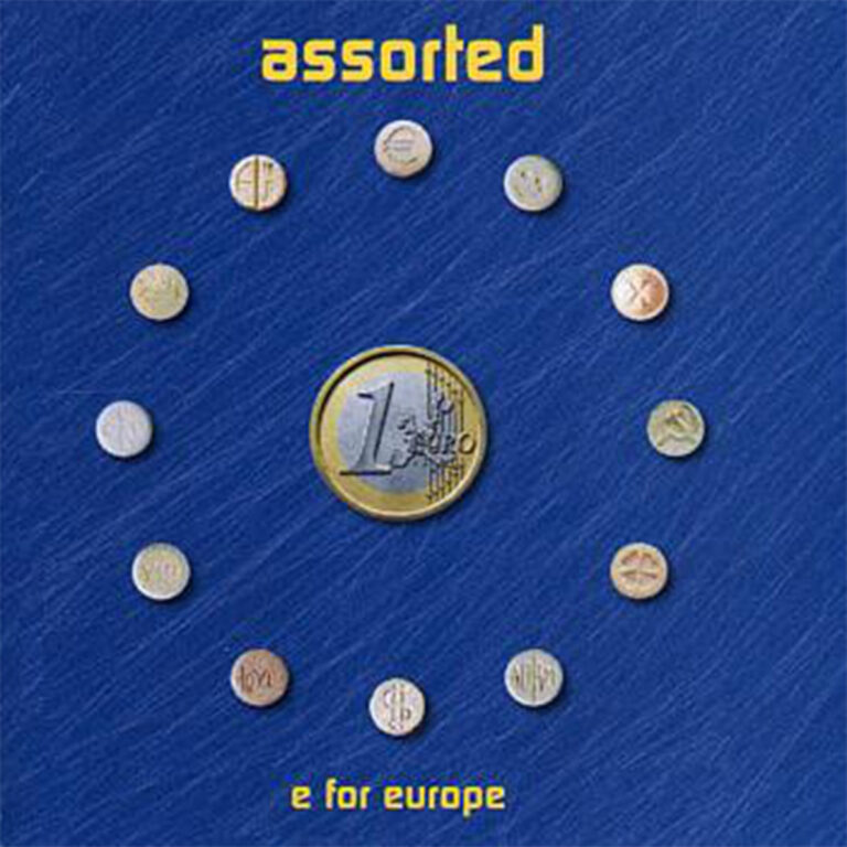 Cover artwork for Corvin Dalek’s E for Europe, 1999.